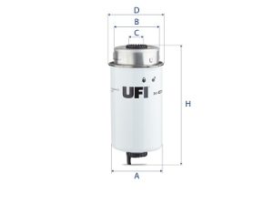 Filtru combustibil UFI 24.457.00 – FORD | AutoRival