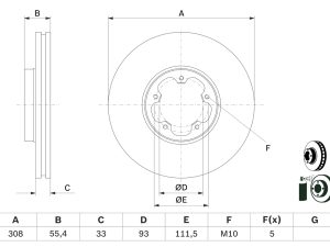 Disc frana BOSCH 0 986 479 D40
