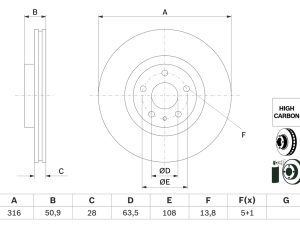 Disc frana BOSCH 0 986 479 D46