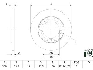 Disc frana BOSCH 0 986 479 F44