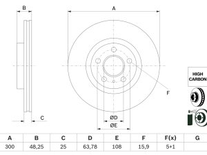Disc frana BOSCH 0 986 479 G68