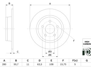 Disc frana BOSCH 0 986 479 G71