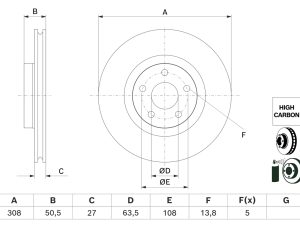 Disc frana BOSCH 0 986 479 H51