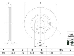Disc frana BOSCH 0 986 479 H66