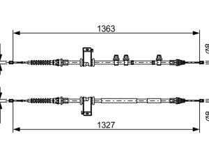 Cablu frana de parcare BOSCH 1 987 482 453