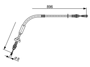 Cablu frana de parcare BOSCH 1 987 482 543