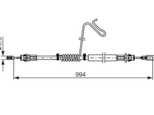 Cablu frana de parcare BOSCH 1 987 482 882