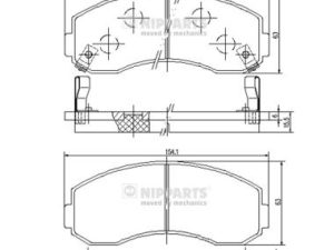 Set placute frana NIPPARTS J3600101 – FORD | AutoRival
