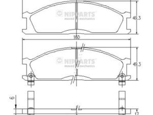 Set placute frana NIPPARTS J3601037 – FORD | AutoRival