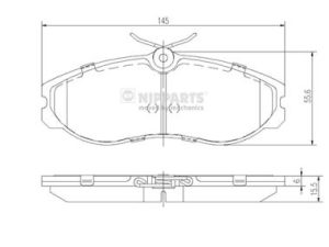 Set placute frana NIPPARTS J3601056 – FORD | AutoRival