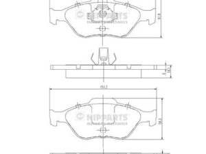 Set placute frana NIPPARTS J3603065 – FORD | AutoRival