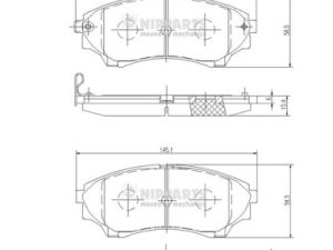 Set placute frana NIPPARTS N3603069 – FORD | AutoRival