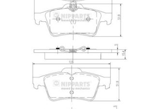 Set placute frana NIPPARTS N3613022 – FORD | AutoRival