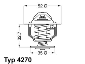 Termostat lichid racire WAHLER 4270.88D – FORD | AutoRival