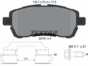 Set placute frana TEXTAR 2219103 – FORD | AutoRival