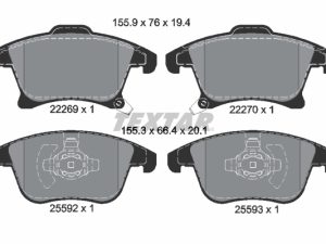 Set placute frana TEXTAR 2226901 – FORD | AutoRival