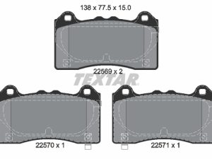 Set placute frana TEXTAR 2256901 – FORD | AutoRival