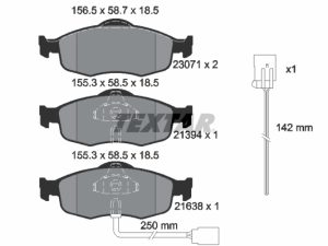 Set placute frana TEXTAR 2307104 – FORD | AutoRival