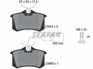 Set placute frana TEXTAR 2355403 – FORD | AutoRival
