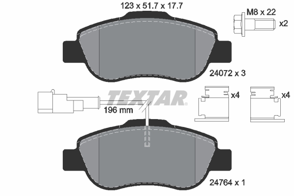Set placute frana TEXTAR 2407202 – FORD | AutoRival