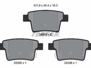 Set placute frana TEXTAR 2426001 – FORD | AutoRival