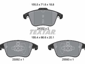 Set placute frana TEXTAR 2433205 – FORD | AutoRival
