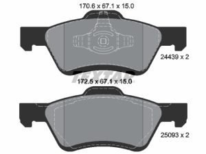 Set placute frana TEXTAR 2443901 – FORD | AutoRival