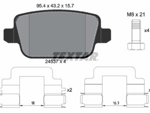 Set placute frana TEXTAR 2453703 – FORD | AutoRival