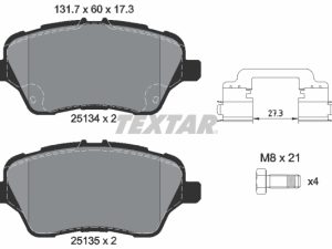Set placute frana TEXTAR 2513402 – FORD | AutoRival