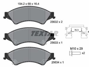 Set placute frana TEXTAR 2563201 – FORD | AutoRival