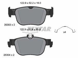 Set placute frana TEXTAR 2630301 – FORD | AutoRival