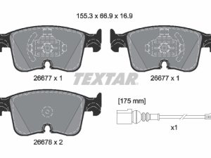 Set placute frana TEXTAR 2667702 – FORD | AutoRival