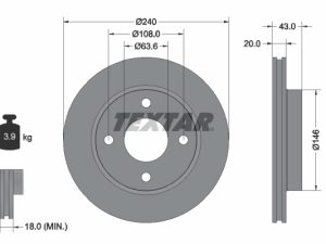 Disc frana TEXTAR 92051003 – FORD | AutoRival