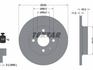 Disc frana TEXTAR 92061100 – FORD | AutoRival
