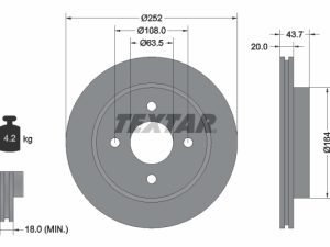 Disc frana TEXTAR 92063603 – FORD | AutoRival