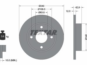 Disc frana TEXTAR 92075303 – FORD | AutoRival
