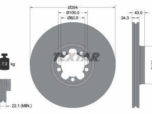Disc frana TEXTAR 92103803 – FORD | AutoRival