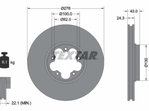 Disc frana TEXTAR 92110003 – FORD | AutoRival