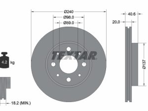 Disc frana TEXTAR 92118003 – FORD | AutoRival