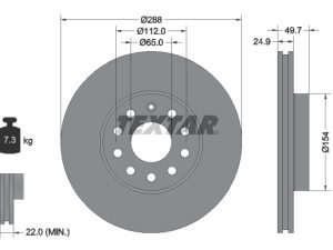Disc frana TEXTAR 92120805 – FORD | AutoRival