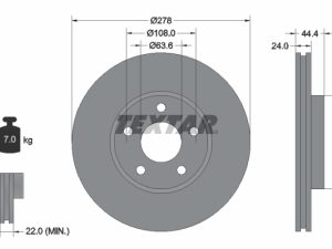 Disc frana TEXTAR 92124803 – FORD | AutoRival