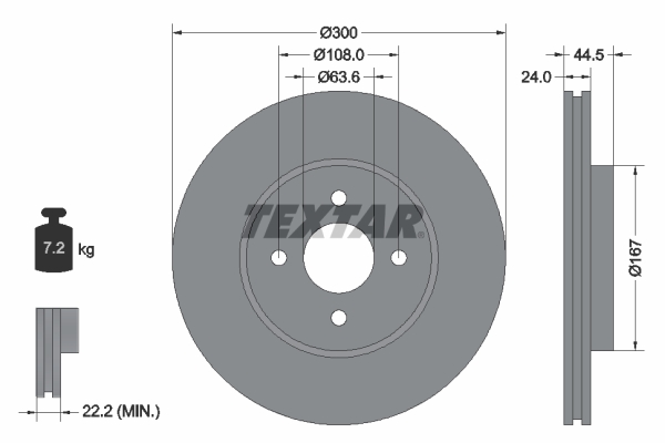 Disc frana TEXTAR 92139903 – FORD | AutoRival