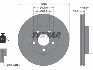 Disc frana TEXTAR 92141205 – FORD | AutoRival