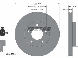 Disc frana TEXTAR 92146503 – FORD | AutoRival