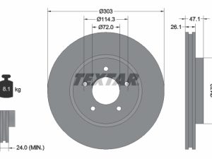 Disc frana TEXTAR 92197703 – FORD | AutoRival
