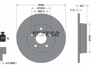 Disc frana TEXTAR 92238903 – FORD | AutoRival