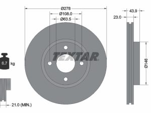 Disc frana TEXTAR 92252403 – FORD | AutoRival