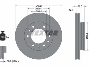 Disc frana TEXTAR 92253403 – FORD | AutoRival