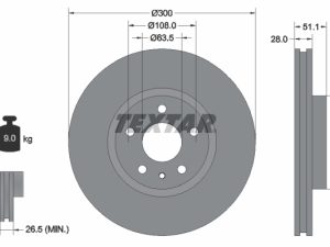 Disc frana TEXTAR 92268605 – FORD | AutoRival