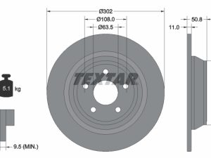 Disc frana TEXTAR 92268703 – FORD | AutoRival